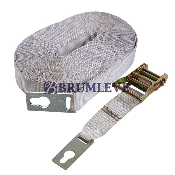 Brumleve Center Ridge Strap Kit with Ratchet, 1 inch x 46 Feet / Keyhole Plates