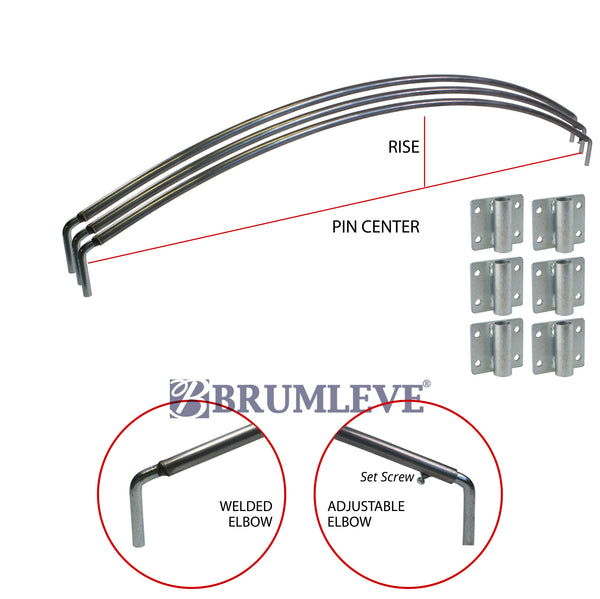 Brumleve Heavy Duty Steel Tarp Bow Ultimate Kit - 3-Pack - FREE SHIPPING