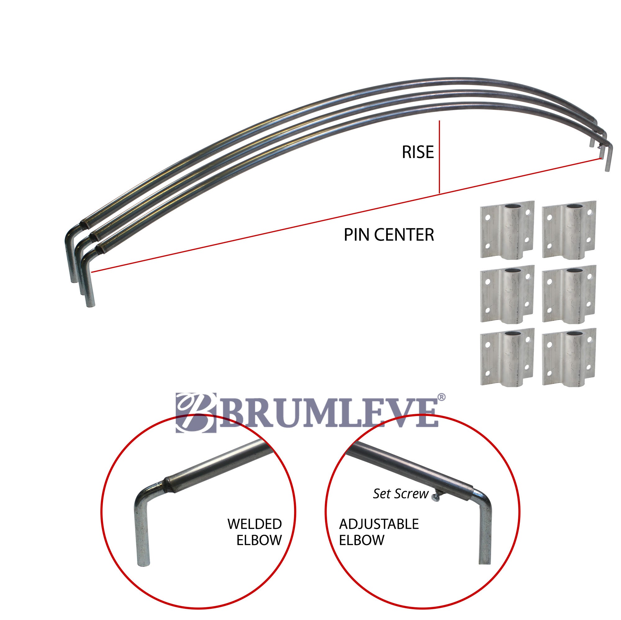 Brumleve Heavy Duty Steel Tarp Bow Ultimate Kit 3-Pack (FREE SHIPPING)