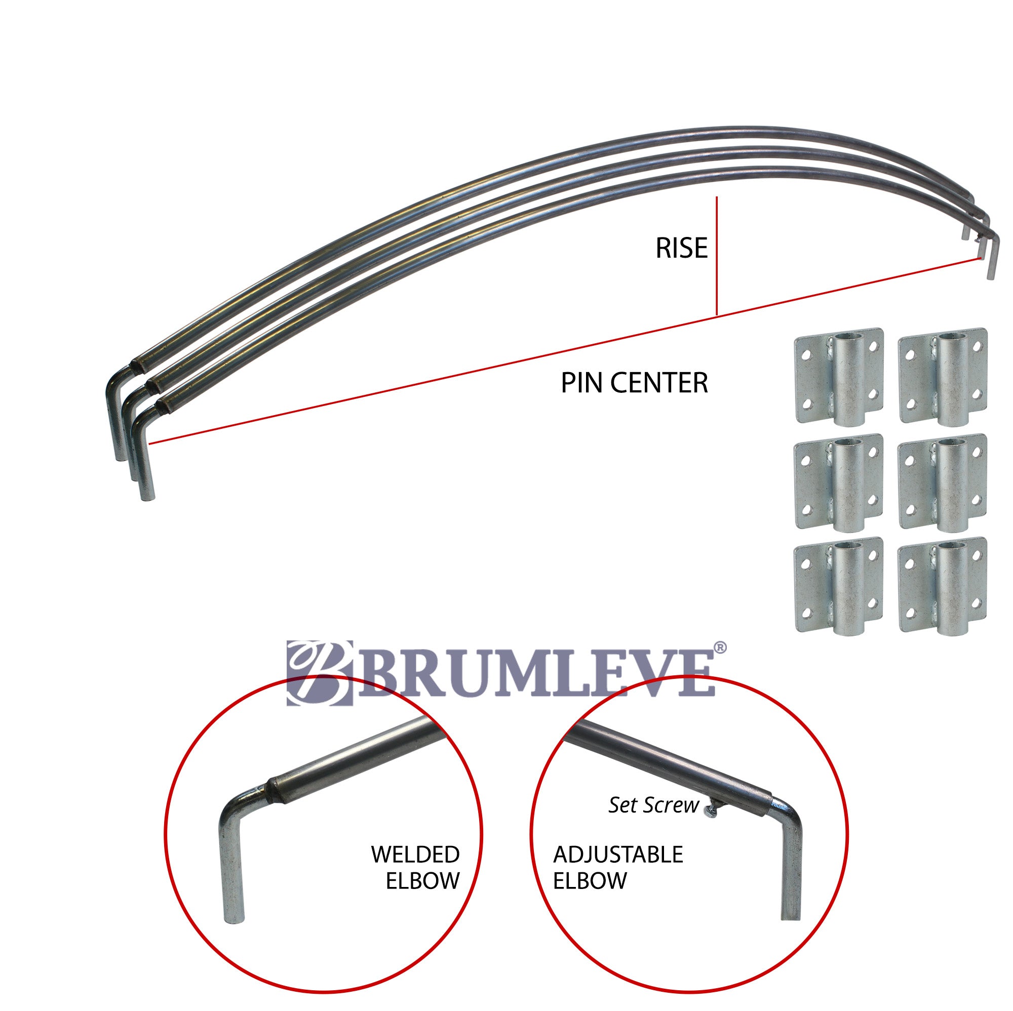 Brumleve Heavy Duty Steel Tarp Bow Ultimate Kit 3-Pack (FREE SHIPPING)
