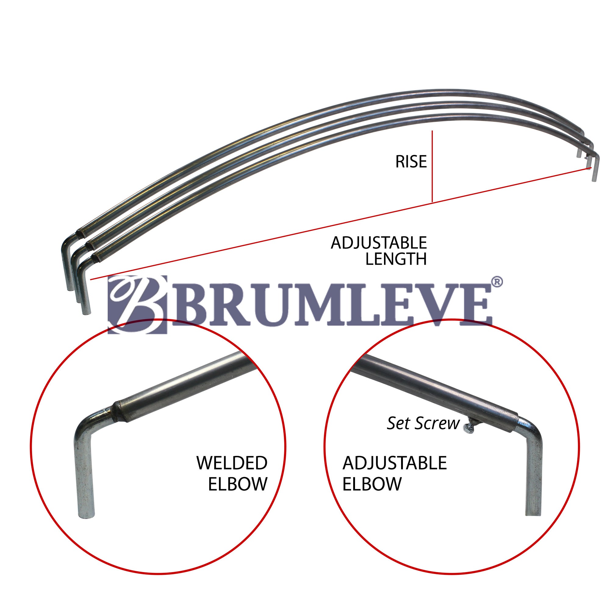 Brumleve Standard Steel Tarp Bow 3-Pack (FREE SHIP)