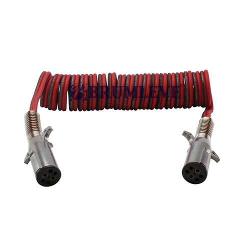 Coil Cord with Male Plugs / 12 feet