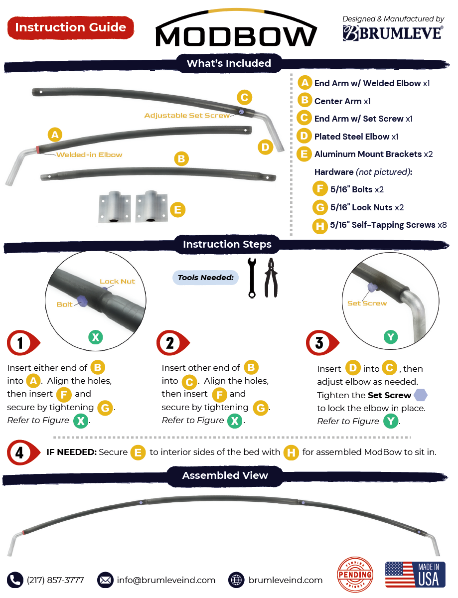 ModBow Steel Tarp Bow Kit