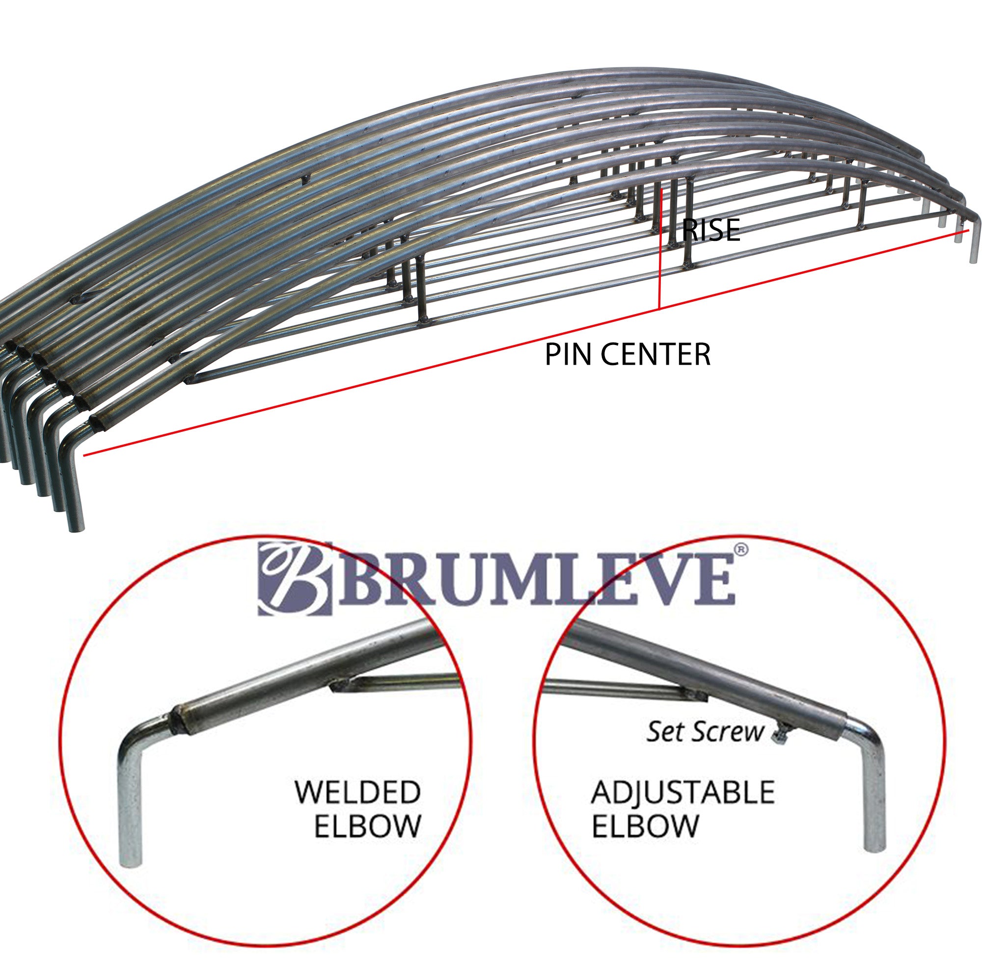 flexible tarp bows Brumleve Reinforced Steel Tarp Bow Pack